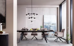 New KARE Design Krzesło obrotowe z podłokietnikami Chelsea 65x90 cm szare - KARE