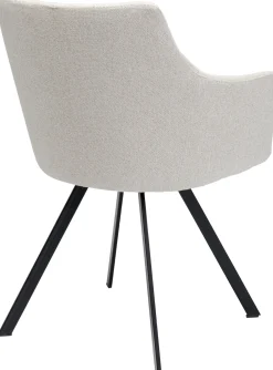 Best KARE Design Krzesło obrotowe z podłokietnikami Coco 53x84 cm kremowe - KARE