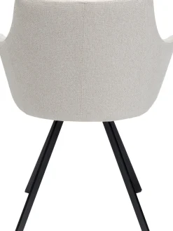 Best KARE Design Krzesło obrotowe z podłokietnikami Coco 53x84 cm kremowe - KARE