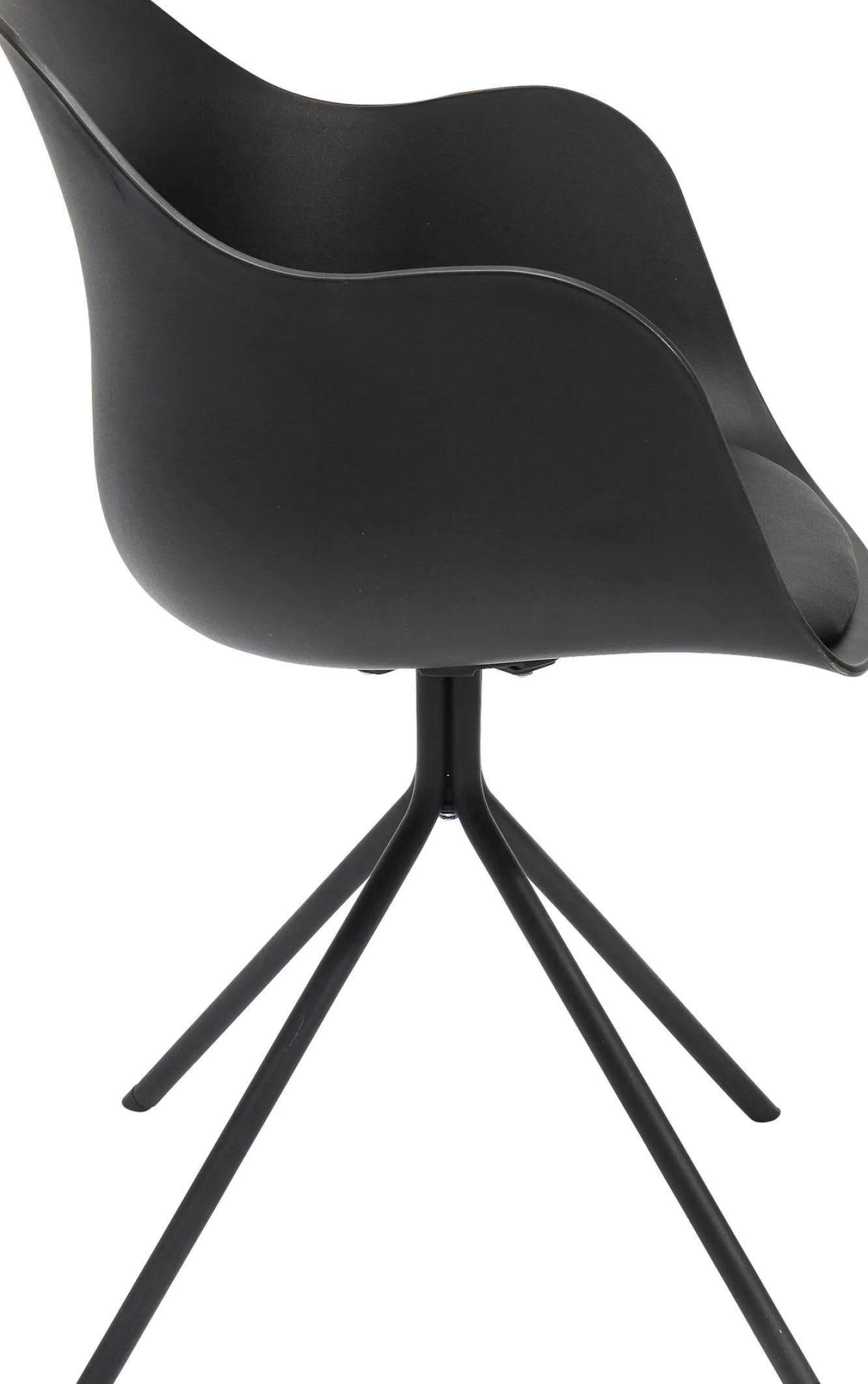 Clearance KARE Design Krzesło obrotowe z podłokietnikami Bel Air 58x78 cm czarne ekoskóra - KARE