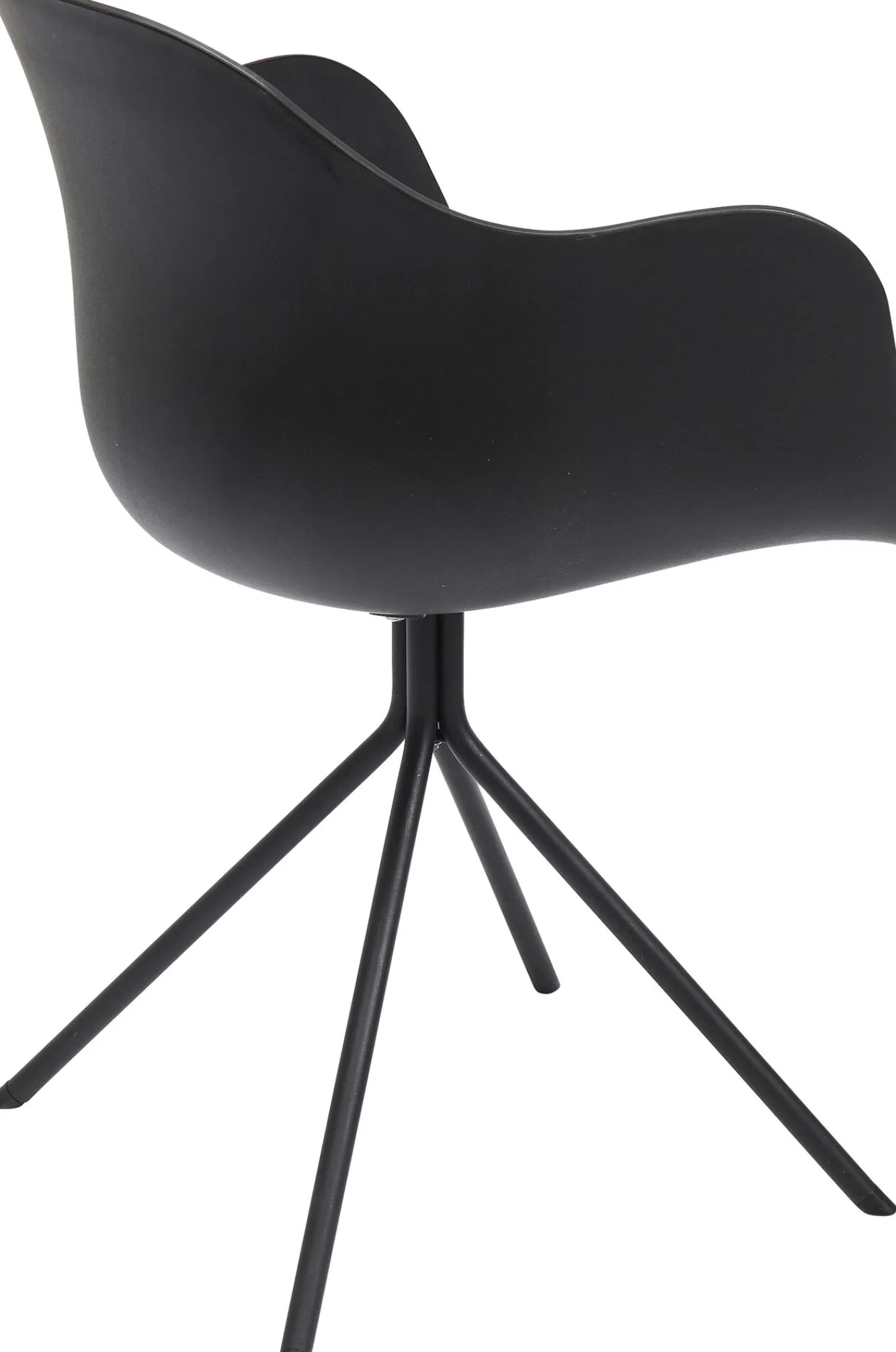 Clearance KARE Design Krzesło obrotowe z podłokietnikami Bel Air 58x78 cm czarne ekoskóra - KARE