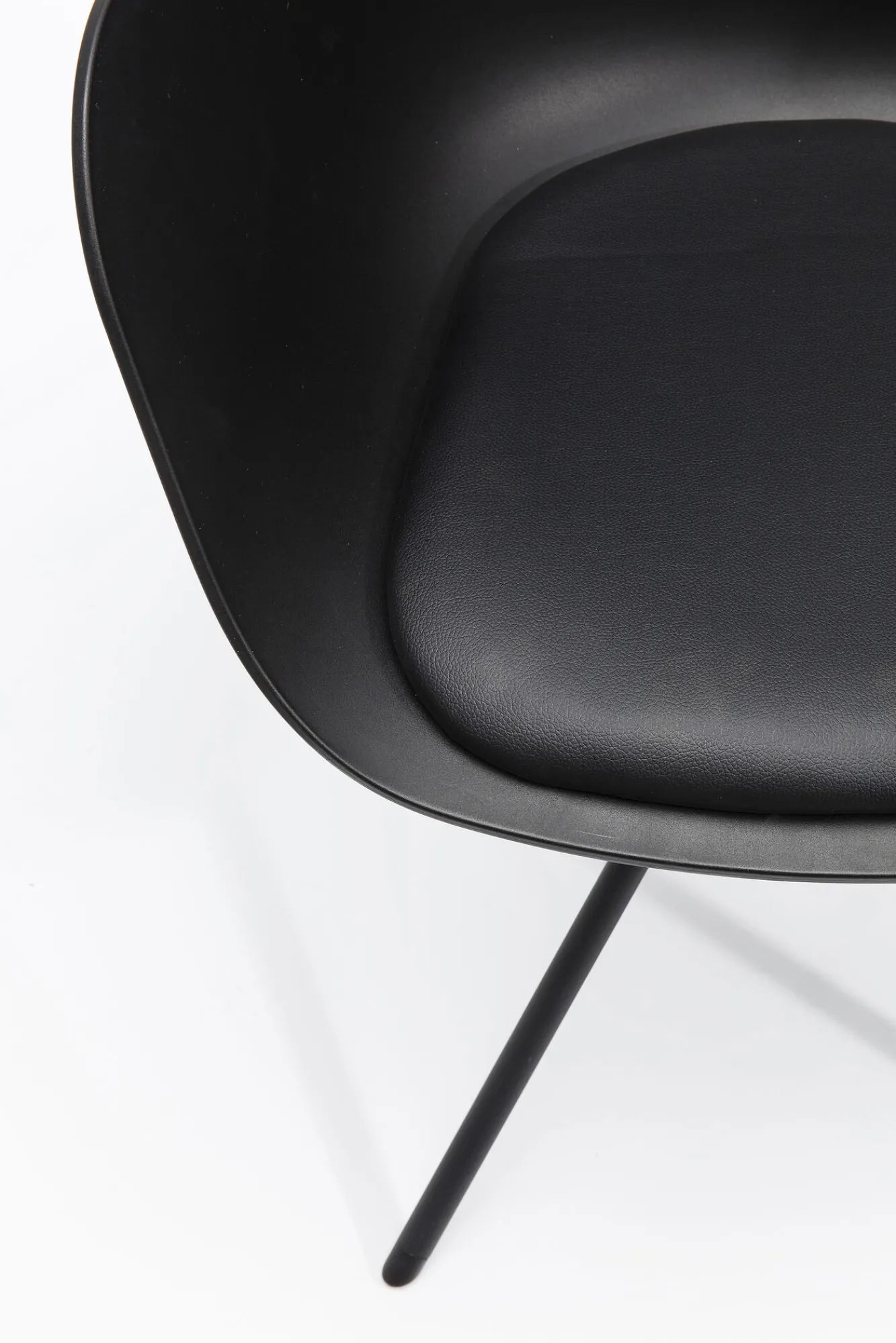 Clearance KARE Design Krzesło obrotowe z podłokietnikami Bel Air 58x78 cm czarne ekoskóra - KARE