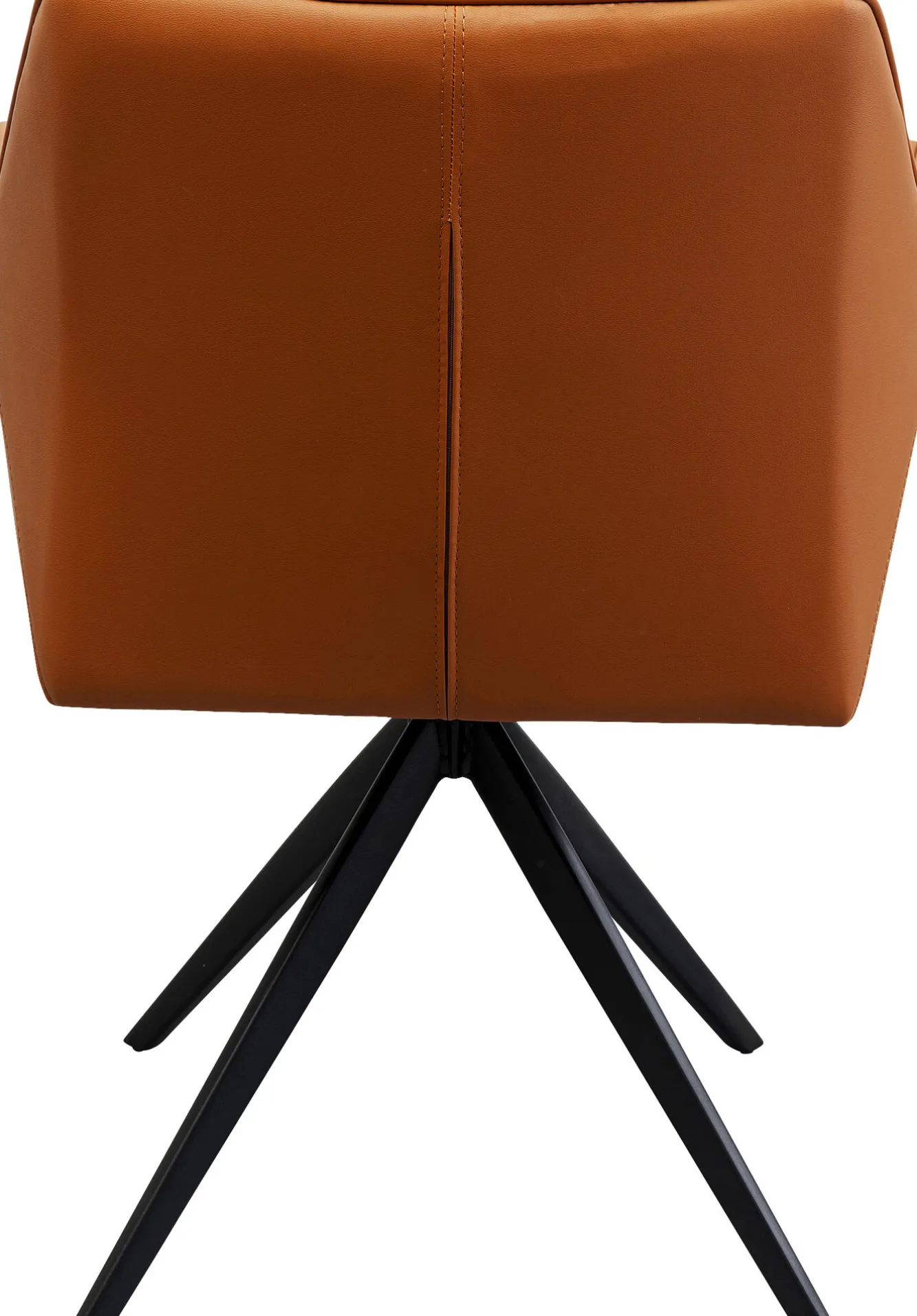 Fashion KARE Design Krzesło obrotowe z podłokietnikami tapicerowane brązowe nogi czarne 65x85 cm - KARE