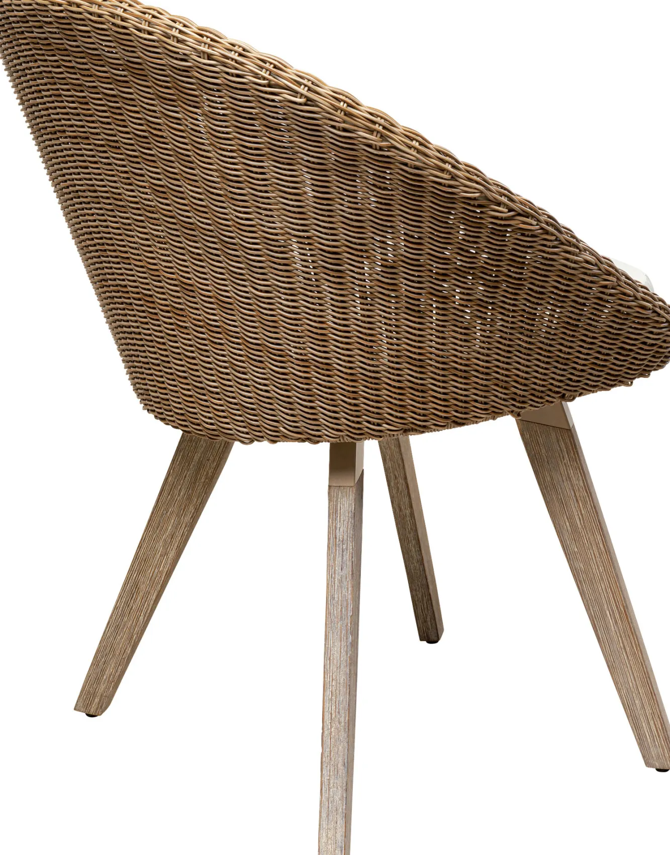 Hot KARE Design Krzesło ogrodowe naturalne rattanowe nogi drewniane akacjowe 63x81 cm - KARE