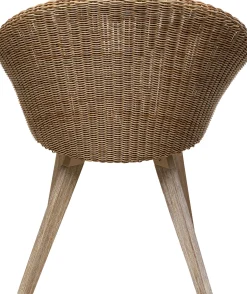 Hot KARE Design Krzesło ogrodowe naturalne rattanowe nogi drewniane akacjowe 63x81 cm - KARE