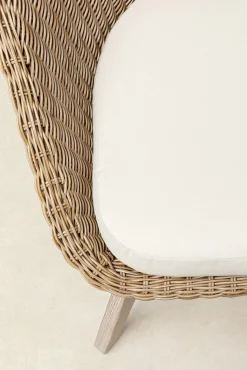 Hot KARE Design Krzesło ogrodowe naturalne rattanowe nogi drewniane akacjowe 63x81 cm - KARE