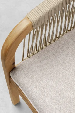 Discount KARE Design Krzesło ogrodowe z drewna akacjowego poduszki szare 59x72 cm - KARE