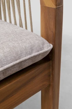 Discount KARE Design Krzesło ogrodowe z drewna akacjowego poduszki szare 59x72 cm - KARE