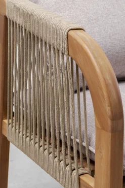 Discount KARE Design Krzesło ogrodowe z drewna akacjowego poduszki szare 59x72 cm - KARE