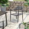 Clearance KARE Design Krzesło ogrodowe z podłokietnikami szare nogi czarne 57x77 cm - KARE