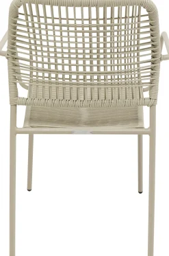 Online KARE Design Krzesło ogrodowe z podłokietnikami w kolorze szarym ażurowe 54x85 cm - KARE