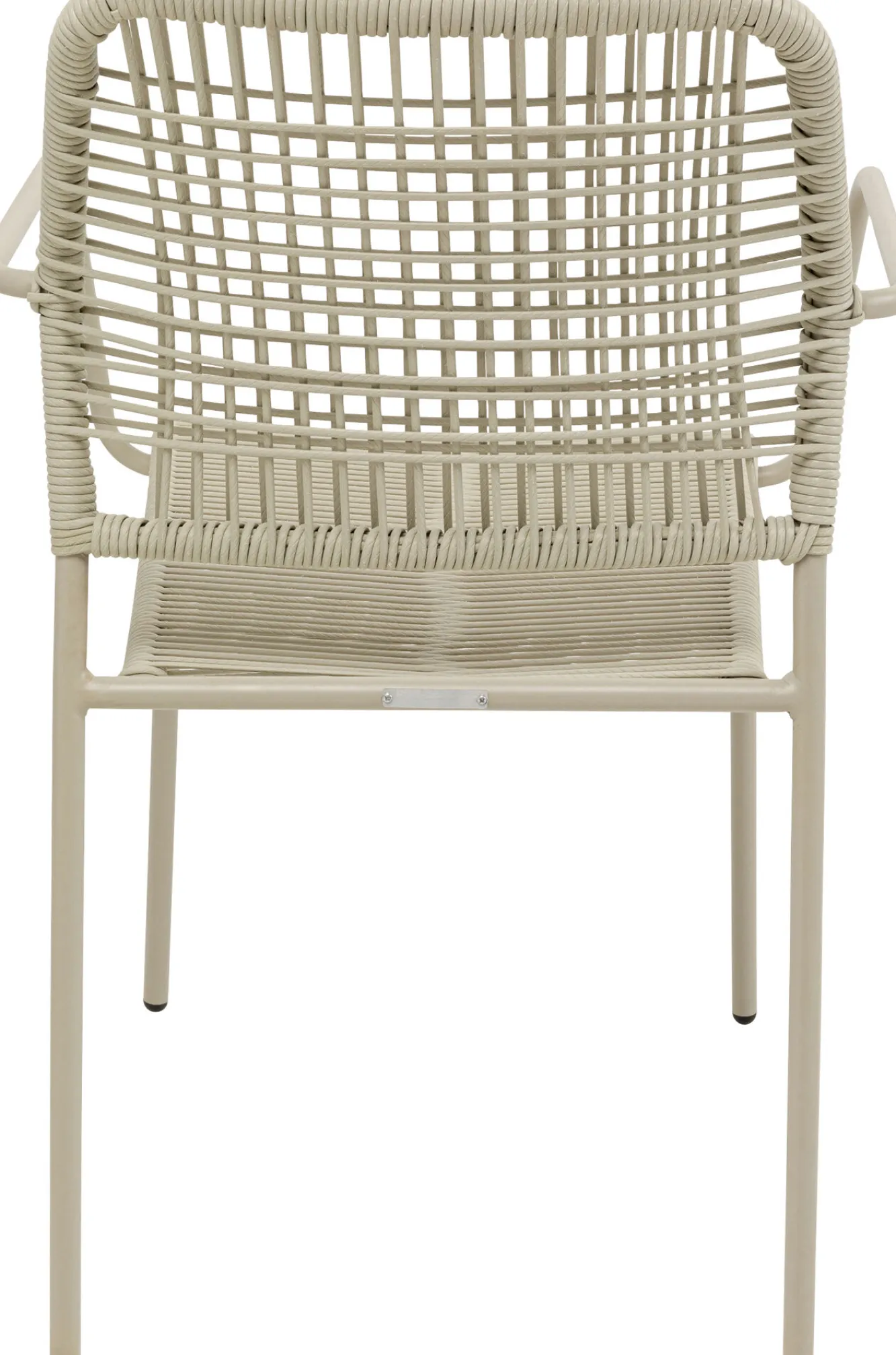 Online KARE Design Krzesło ogrodowe z podłokietnikami w kolorze szarym ażurowe 54x85 cm - KARE