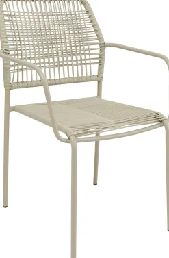 Online KARE Design Krzesło ogrodowe z podłokietnikami w kolorze szarym ażurowe 54x85 cm - KARE