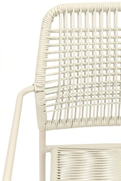 Online KARE Design Krzesło ogrodowe z podłokietnikami w kolorze szarym ażurowe 54x85 cm - KARE