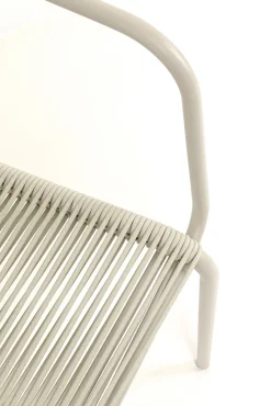 Online KARE Design Krzesło ogrodowe z podłokietnikami w kolorze szarym ażurowe 54x85 cm - KARE