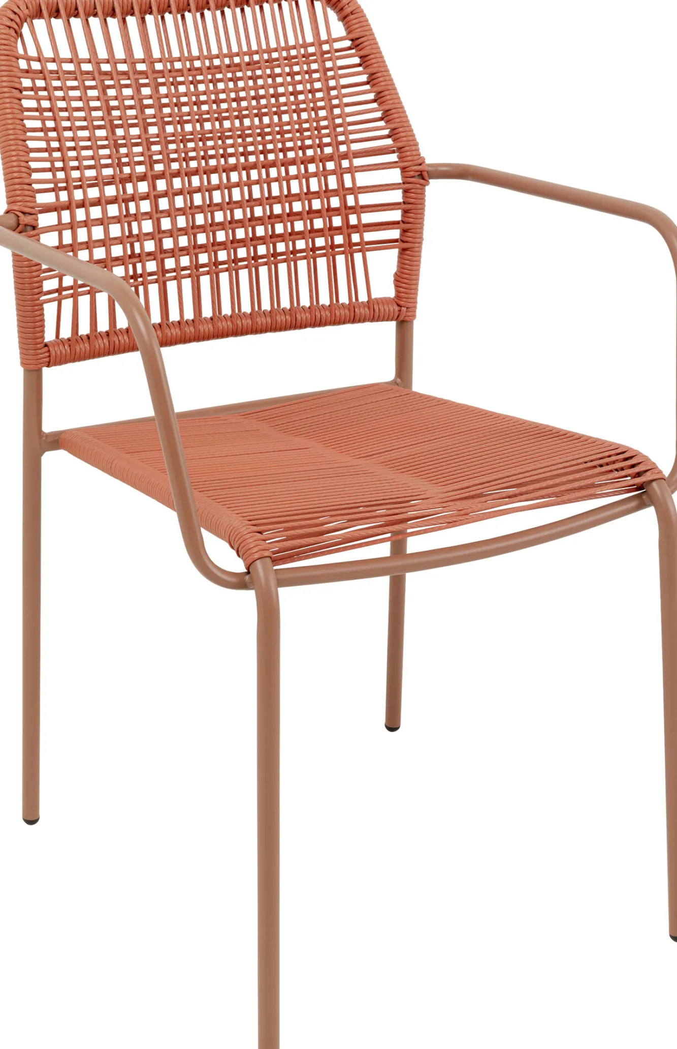 Fashion KARE Design Krzesło ogrodowe z podłokietnikami w kolorze czerwonym ażurowe 54x85 cm - KARE