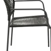 New KARE Design Krzesło ogrodowe z podłokietnikami w kolorze czarnym ażurowe 54x85 cm - KARE