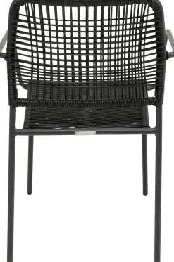 New KARE Design Krzesło ogrodowe z podłokietnikami w kolorze czarnym ażurowe 54x85 cm - KARE