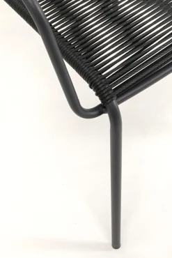 New KARE Design Krzesło ogrodowe z podłokietnikami w kolorze czarnym ażurowe 54x85 cm - KARE