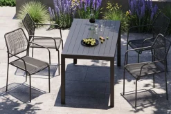 New KARE Design Krzesło ogrodowe z podłokietnikami w kolorze czarnym ażurowe 54x85 cm - KARE