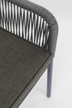 Online KARE Design Krzesło ogrodowe z podłokietnikami Wave 66x79 cm szare - KARE