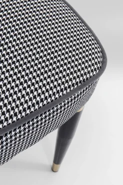 Clearance KARE Design Krzesło Samantha 56x83 cm niebieskozielone siedzisko pepitka - KARE