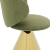 Hot KARE Design Krzesło tapicerowane zielone ze złotą podstawą 60x82 cm - KARE
