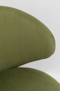 Hot KARE Design Krzesło tapicerowane zielone ze złotą podstawą 60x82 cm - KARE