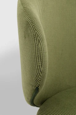 Hot KARE Design Krzesło tapicerowane zielone ze złotą podstawą 60x82 cm - KARE