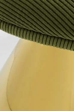 Hot KARE Design Krzesło tapicerowane zielone ze złotą podstawą 60x82 cm - KARE