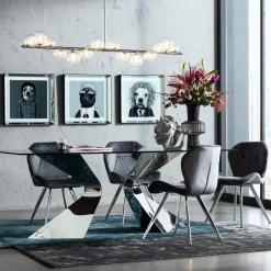 Discount KARE Design Krzesło Viva Chrome 52x82 cm szare - KARE