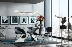 Discount KARE Design Krzesło Viva Chrome 52x82 cm szare - KARE