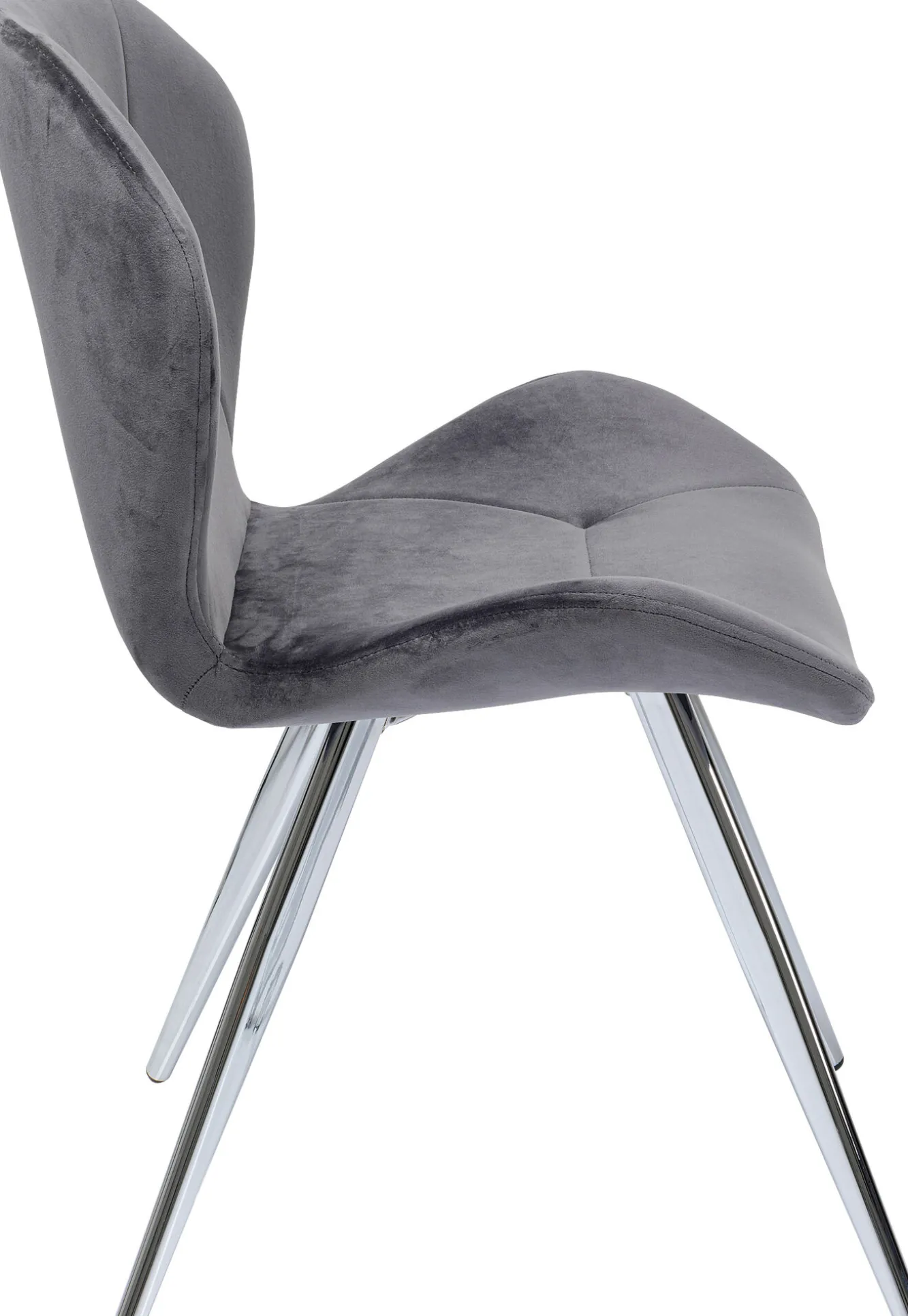Discount KARE Design Krzesło Viva Chrome 52x82 cm szare - KARE