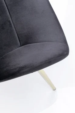 Discount KARE Design Krzesło Viva 50x82 cm czarne - nogi złote - KARE