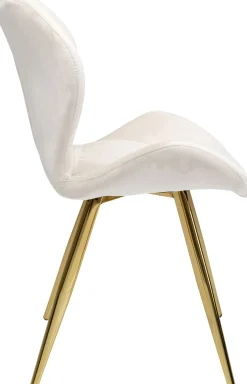 Hot KARE Design Krzesło Viva 50x82 cm kremowe - nogi złote - KARE