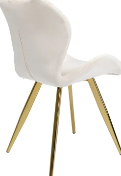 Hot KARE Design Krzesło Viva 50x82 cm kremowe - nogi złote - KARE