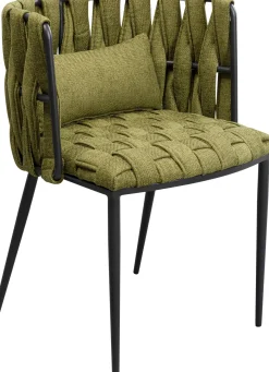 Best KARE Design Krzesło w kolorze ciemnozielonym rama czarna stalowa 55x75 cm - KARE