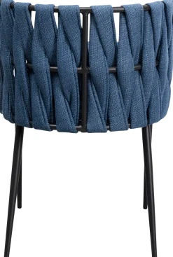 Online KARE Design Krzesło w kolorze niebieskim rama czarna stalowa 55x75 cm - KARE
