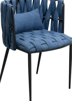 Online KARE Design Krzesło w kolorze niebieskim rama czarna stalowa 55x75 cm - KARE