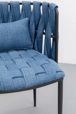 Online KARE Design Krzesło w kolorze niebieskim rama czarna stalowa 55x75 cm - KARE