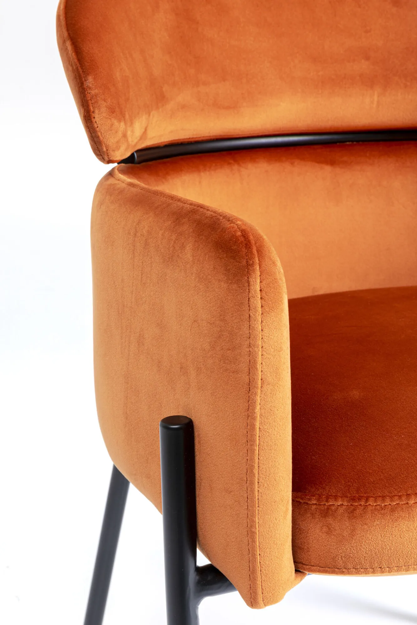 Hot KARE Design Krzesło z podłokietnikami Alexia 61x78 cm pomarańczowe - KARE