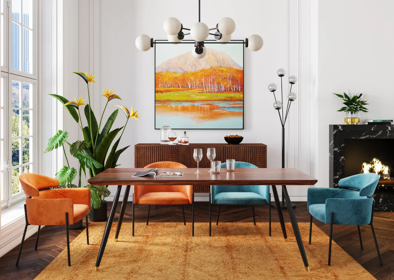 Hot KARE Design Krzesło z podłokietnikami Alexia 61x78 cm pomarańczowe - KARE