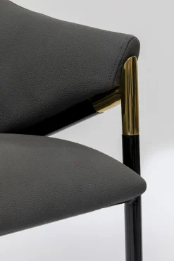 Best KARE Design Krzesło z podłokietnikami Boulevard 57x79 cm szare - KARE