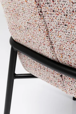 New KARE Design Krzesło z podłokietnikami beżowe z czarnymi nogami ze stali 70x85 cm - KARE