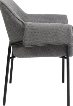 New KARE Design Krzesło z podłokietnikami Bess 70x85 cm szare - KARE