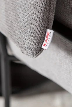 New KARE Design Krzesło z podłokietnikami Bess 70x85 cm szare - KARE