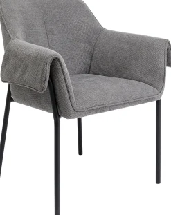 New KARE Design Krzesło z podłokietnikami Bess 70x85 cm szare - KARE