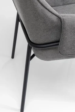 New KARE Design Krzesło z podłokietnikami Bess 70x85 cm szare - KARE