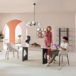 Discount KARE Design Krzesło z podłokietnikami Bess 70x85 cm kremowe - KARE