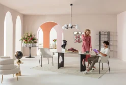 Discount KARE Design Krzesło z podłokietnikami Bess 70x85 cm kremowe - KARE